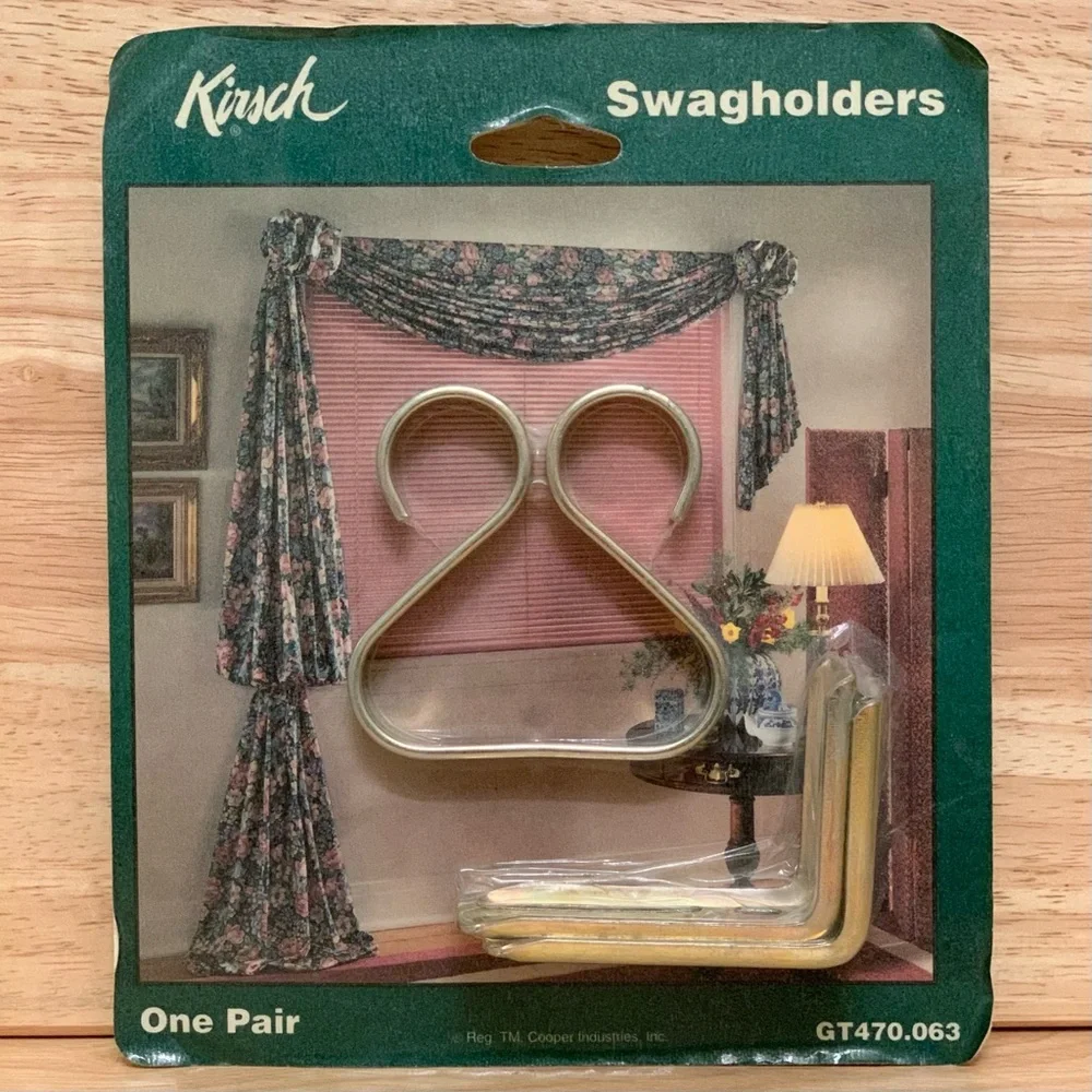 Kirsch Gold Tone Tulip Curtain Swagholders, Model No. GT470.063